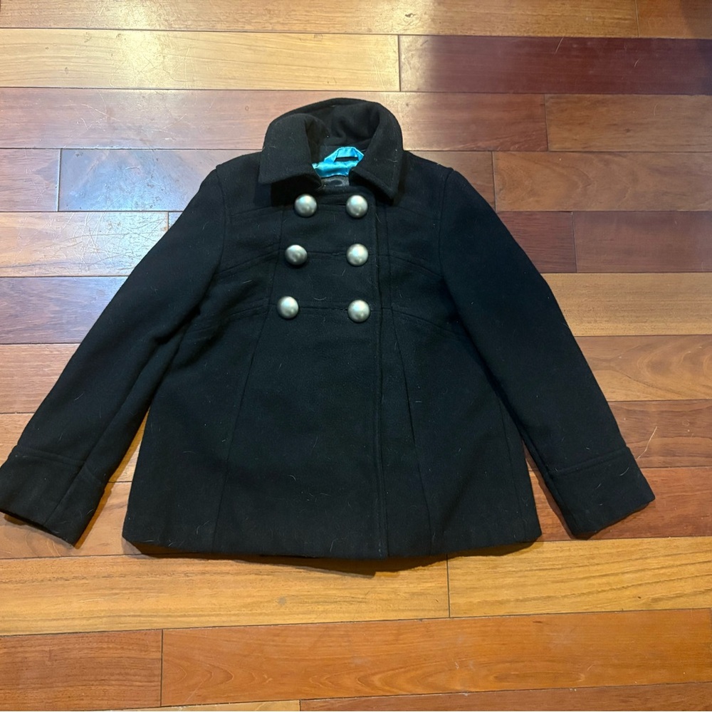 Black Double-Breasted kids Coat